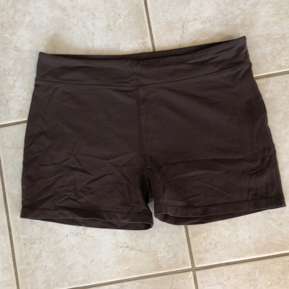 Athleta brown yoga shorts size large